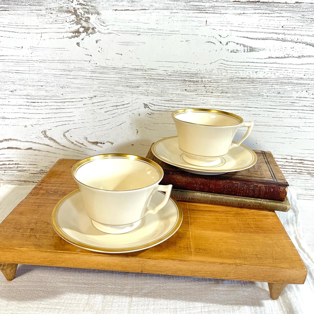 Vintage Monticello old ivory cup saucer replacement decor